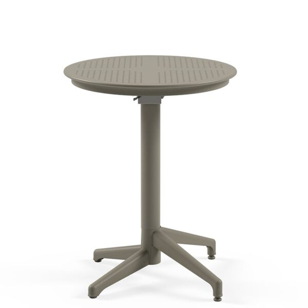 Nobis Furniture - Next Day Cuba Mink Outdoor Flip Top Dining Table - 600mm Round