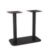 Nobis Furniture - Black Emmett Radius Edge Twin Table Base - Dining Height