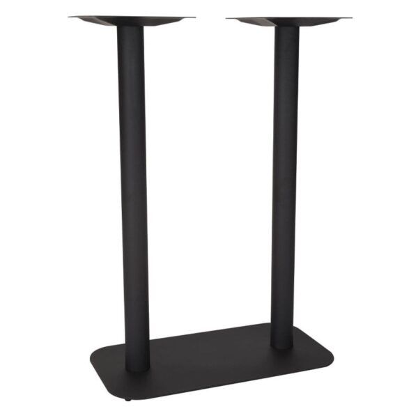 Nobis Furniture - Black Emmett Twin Poseur Height Table Base with Radius Edges