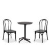 Nobis Furniture - Next Day Florence Side Chair and Cuba Round Table Outdoor Dining Set - 2 Seater Side Chair Set