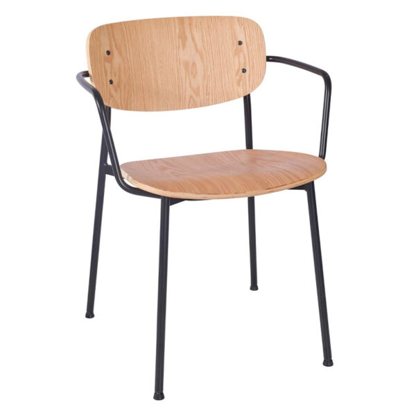 Nobis Furniture - Preston Wood Stacking Arm Chair