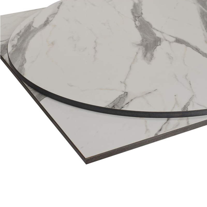 Nobis Furniture - Ultra HP Laminate Groove Fixing Outdoor Table Top - White Marble