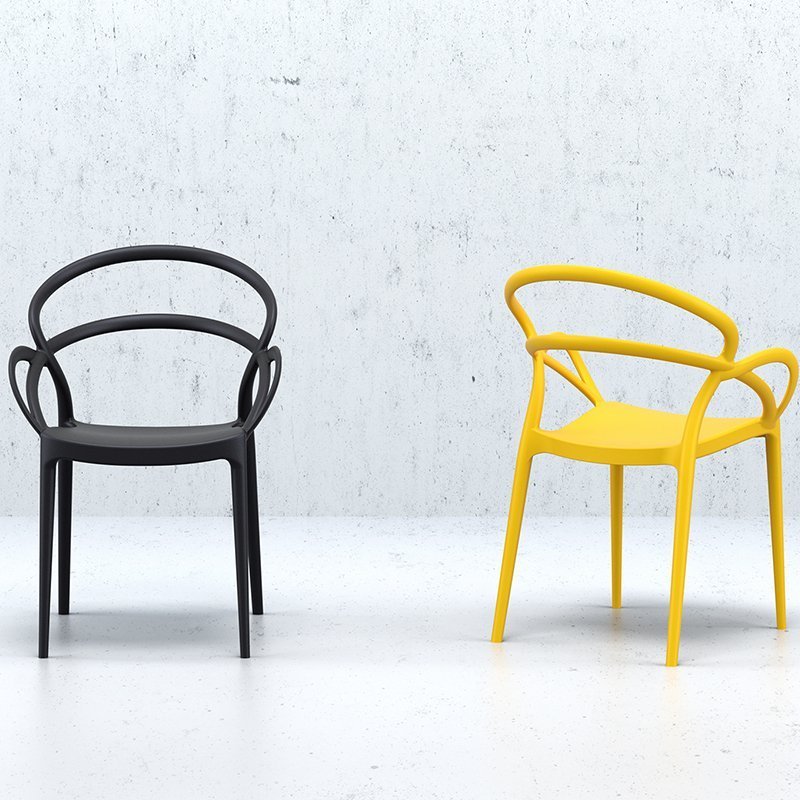 Nobis Furniture - Mila Polypropylene Stacking Outdoor Arm Chair