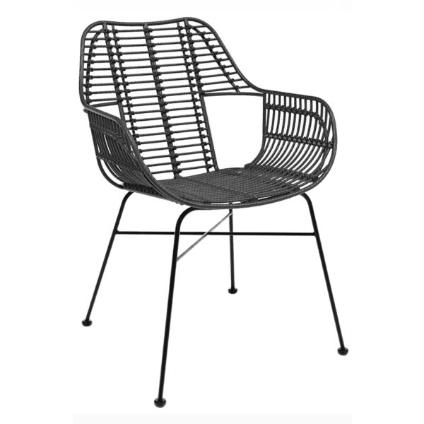 Nobis Furniture - Malia Stackable Outdoor Woven Arm Chair