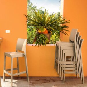 Nobis Furniture - Elegant Maya Outdoor Stool - Stackable and Stylish