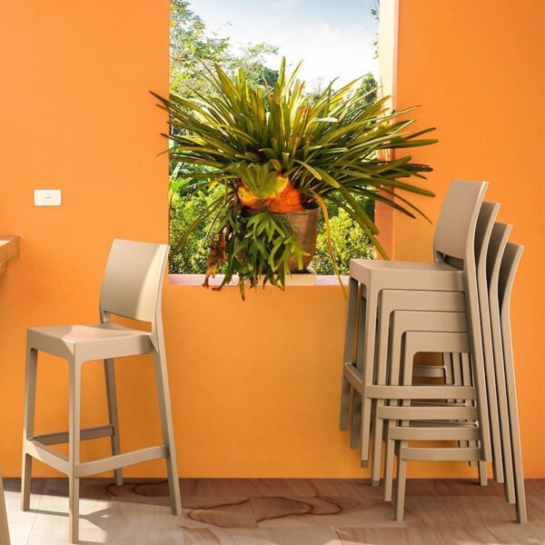 Nobis Furniture - Elegant Maya Outdoor Stool - Stackable and Stylish