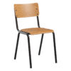 Nobis Furniture - Tavo Stacking Side Chair - Wooden Seat and Back