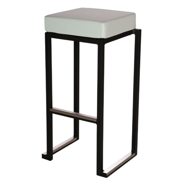 Nobis Furniture - Kubo Bar Stool with Interchangeable Faux Leather Seat Pad – Black Frame
