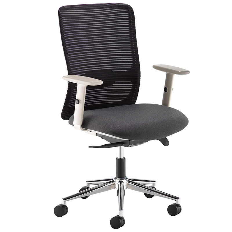 NEXT DAY Arcade Mesh Back Task Chair with Grey Frame and Chrome Base