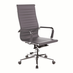Aura High Back Faux Leather Managers Armchair with Chrome Base