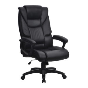 Titan Black Oversized High Back Leather Effect Executive Office Chair