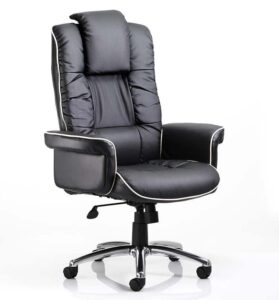 Chelsea Executive Chair Black Soft Bonded Leather with Arms