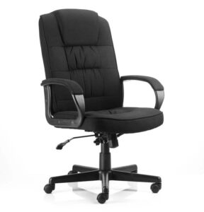 Moore Managers Chair Black Fabric With Arms