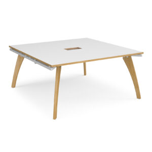 Fuze Square Power Ready Boardroom Table - 1600mm x 1600mm with Central Cutout 272mm x 132mm