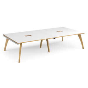 Fuze Rectangular Power Ready Boardroom Table - 3200mm x 1600mm with 2 Cutouts 272mm x 132mm