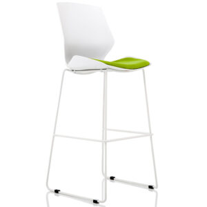 Florence White Frame High Stool in Bespoke Seat Options