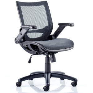 Fuller Mesh Office Chair – Ergonomic High Back Task Seating with Folding Arm
