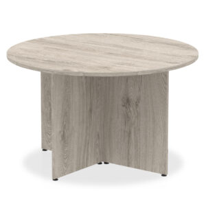 Impulse Round Wooden Frame Leg Meeting Table