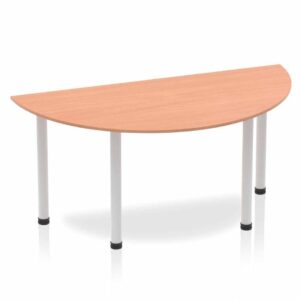 Impulse Semi-Circle Post Leg Meeting Table - 1600mm