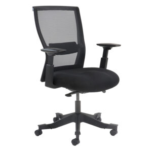 Jasmin Mesh Back Operator Chair with Fixed Arms - Black