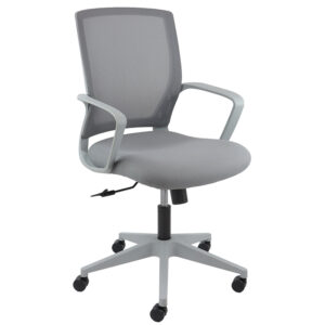 Jonas Grey Mesh Back Operator Chair with Fixed Arms