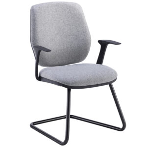 Kira Fabric Cantilever Visitors Chair with Arms- Made to Order