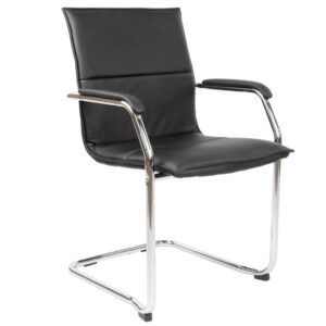Leo Faux Leather Cantilever Visitor Office Chair