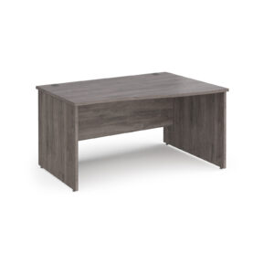 Porto 25 Right Hand Wave Desk with Panel End Leg