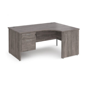 Porto 25 Panel End Right Hand Corner Desk with 2 Drawer Pedestal