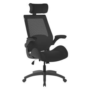 Resolute – Heavy-Duty Chair with Folding Arms and Optional Headrest