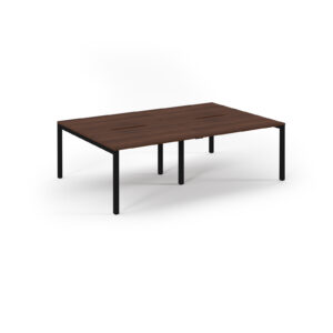 Connex Scalloped Double Back to Back Desk - 3200mm x 1600mm