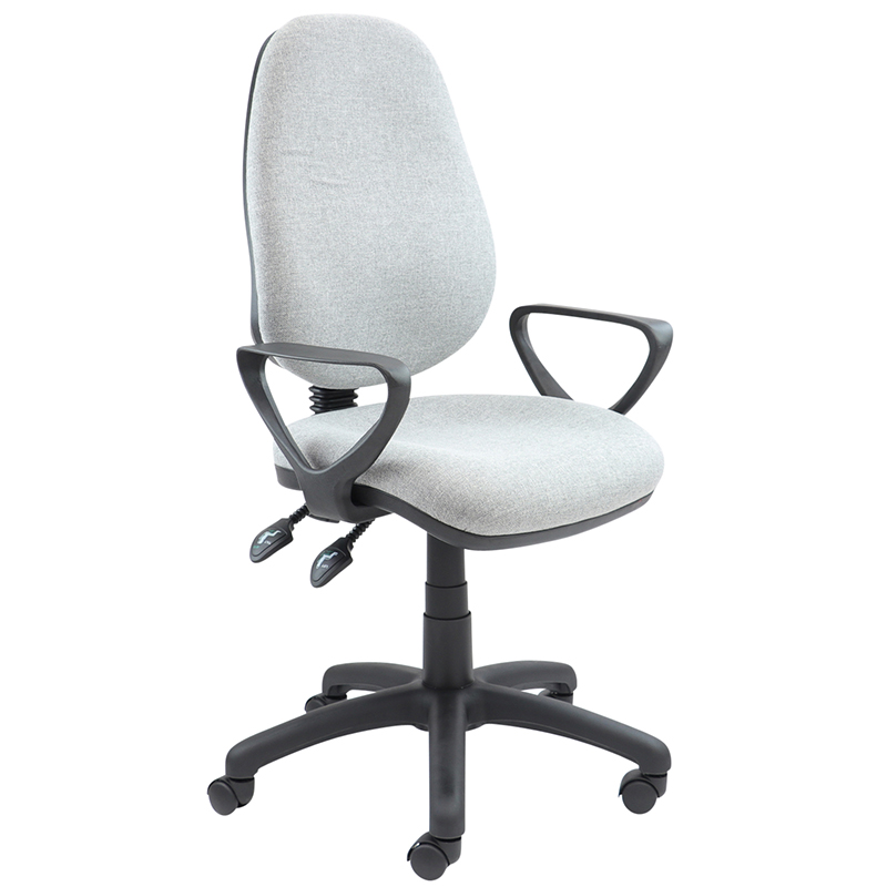 Vantage 100 Fabric Operator Chair with 2-Lever PCB Mechanism and Fixed Arms