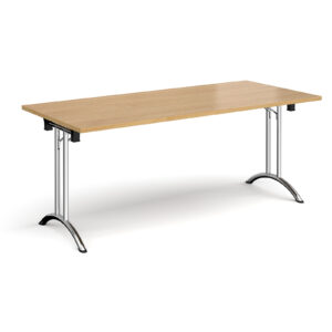 Rectangular Folding Leg table with Curved Feet - 1800mm x 800mm