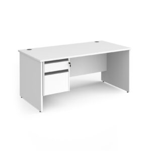 Benito Panel Leg Straight Desk with 2 Drawer Pedestal - 800mm Deep