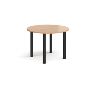 Circular Radial Leg Meeting Table - 1000mm Diameter