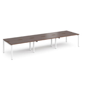 Connect II Deep Triple Back to Back Bench Desks - 1200mm Deep