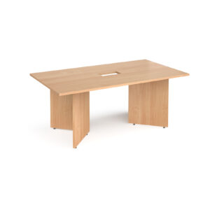 Arrow Head Rectangular Power Ready Boardroom Table -