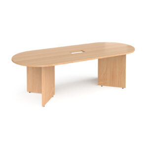Arrow Head Radial End Power Ready Boardroom Table - 2400mm x 1000mm