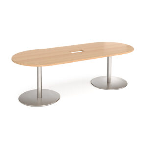 Eternal Radial End power Ready Boardroom Table - 2400mm x 1000mm