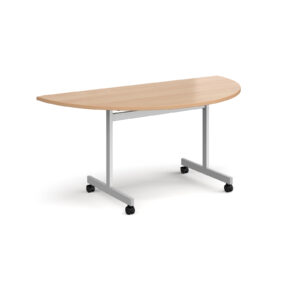 Semi Circular Fliptop Meeting Table - 1600mm x 800mm