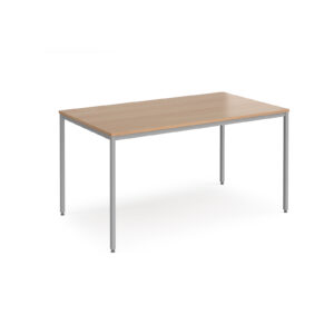 Rectangular Flexi Meeting Room Table with Silver Frame 1400mm x 800mm
