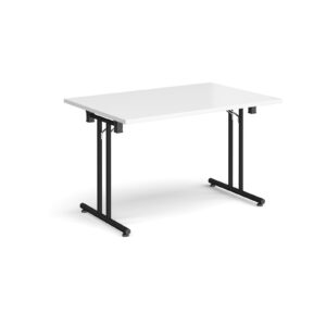 Rectangular Folding Leg Table with Straight Feet