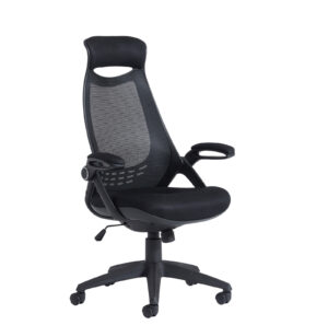 Tuscan Mesh High Back Managers Chair With Head Support - Black