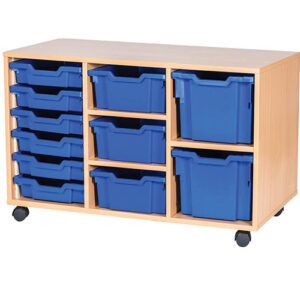 11 Mixed Tray Triple Bay Mobile or Static Combination Unit - 615mm High