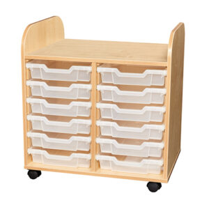12 Shallow Tray Early Years Mobile Unit - Double Bay