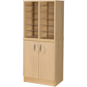 12 Space Pigeon Hole with Cupboard - 1320mm High
