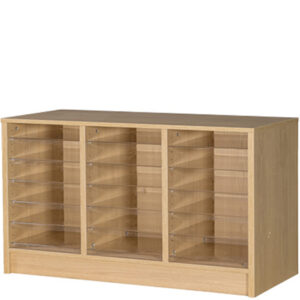 18 Space Triple Column Pigeon Hole Storage - 710mm High