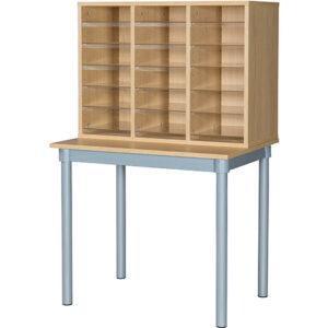 18 Space Pigeon Hole with Table - 1320mm High