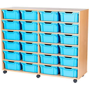 24 Deep Tray Quad Bay Mobile or Static Unit - 1189mm High