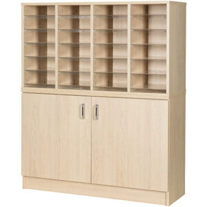 24 Space Pigeon Hole with Cupboard - 1320mm High